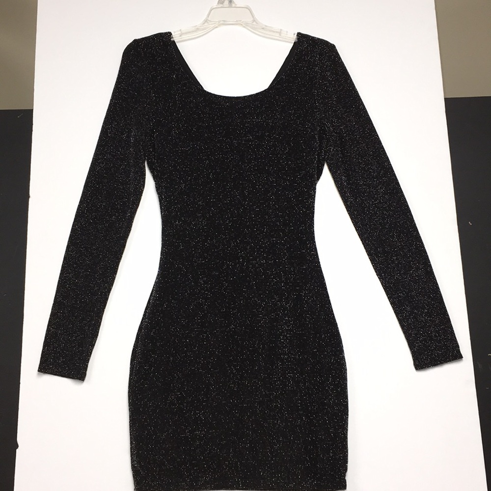 Sparkly Black/Silver Mini Party Dress by Guess